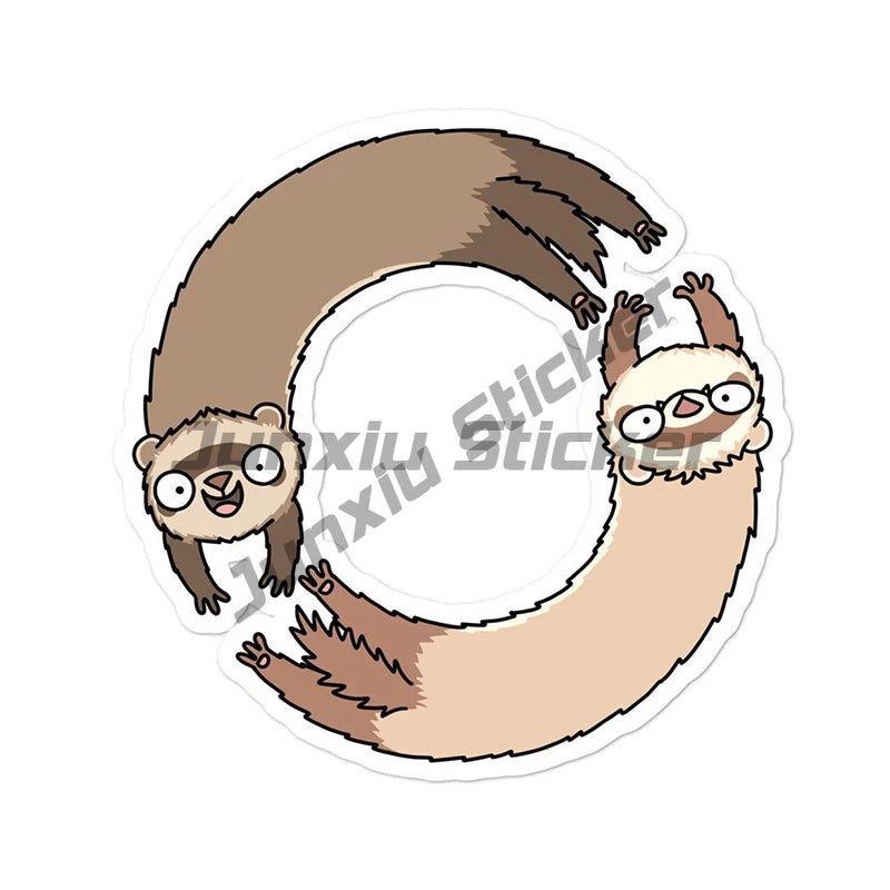 Cartoon Cool Ferret Rodent Do You Have A Problem Car Stickes Funny Windows Trunk Waterproof Vinyl Decal Laptop Bumper Decoration