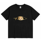 Adorable Hamster Creative Design T-Shirt Unique Fun Print Casual Comfortable Fit for Men And Women