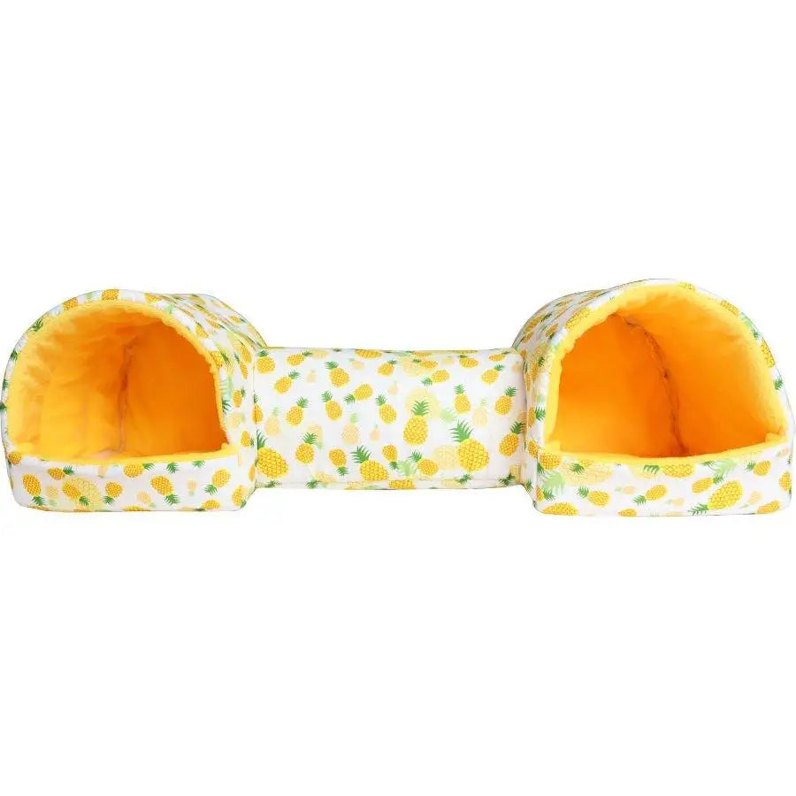 Guinea Pig Hideout Tunnel Blue Small Animal Bed with Anti-slip Bottom