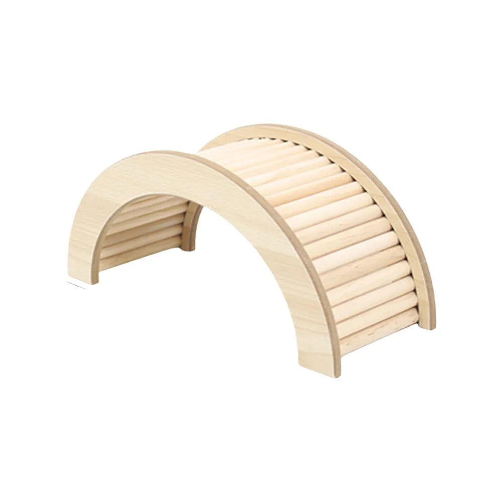 Smooth Hamster Climbing Ladder with Hiding Hole Small Hamster Wooden