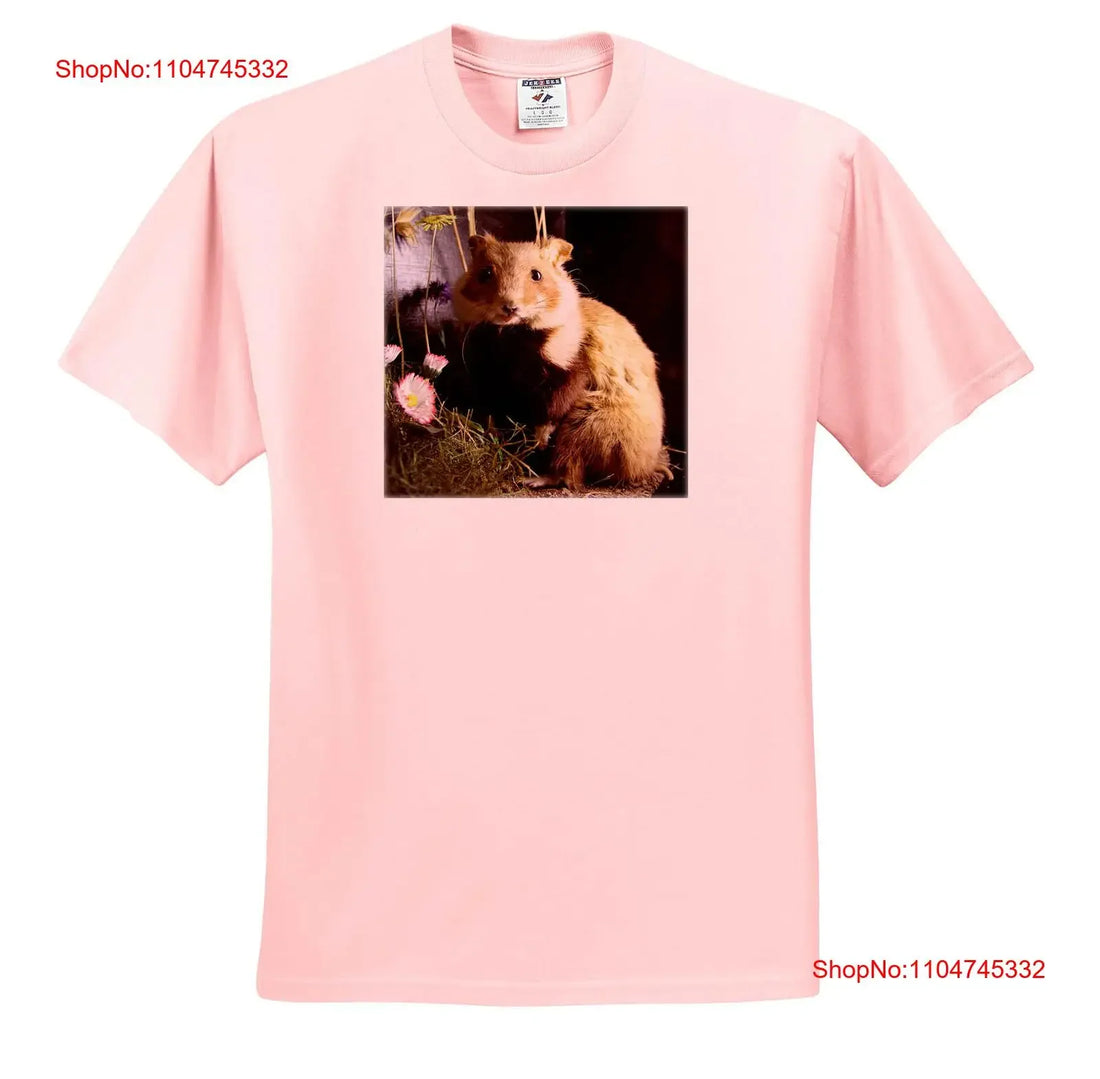 3dRose Cute little hamster portrait mammal pet T Shirt vintage Washed Comfortable streetwear homme Versatile Unisex Stretched