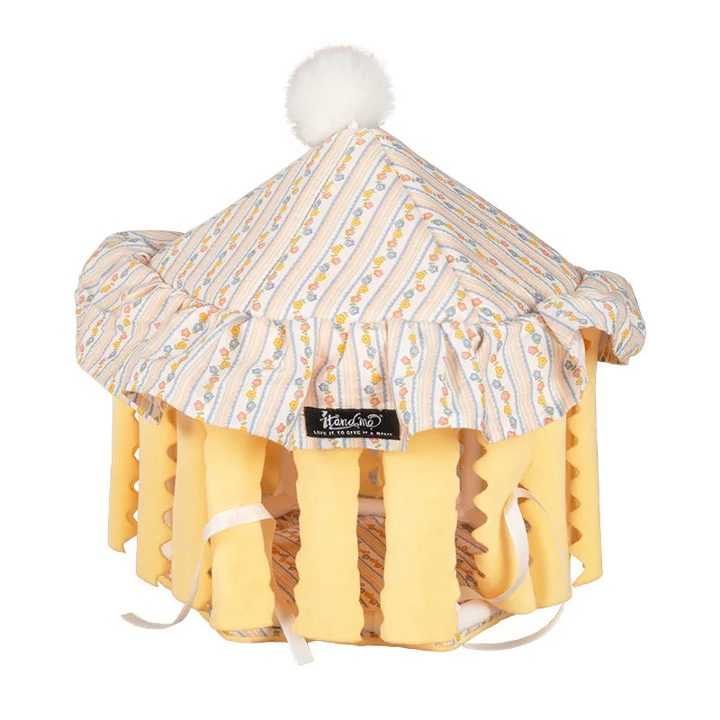 Cute circus hamster shelter rabbit Totoro golden bear tassel tent Dutch pig guinea pig shelter pet supplies Hamster House Set
