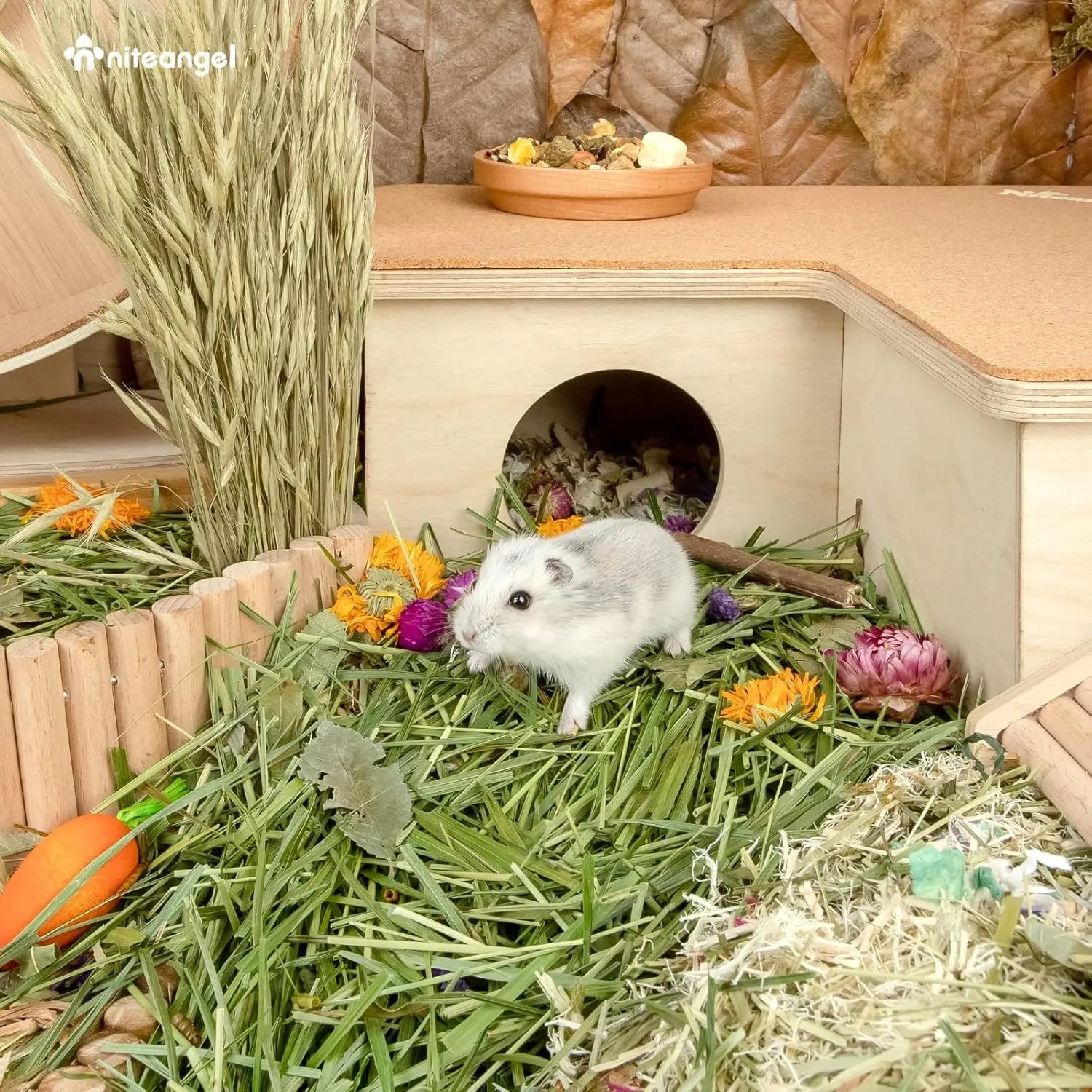 Natural & Soft Hamster Bedding Mate Small Animal Habitat Decor for Syrian Dwarf Hamsters Gerbils Mice Degus Bunny or Other Small-Sized Pet