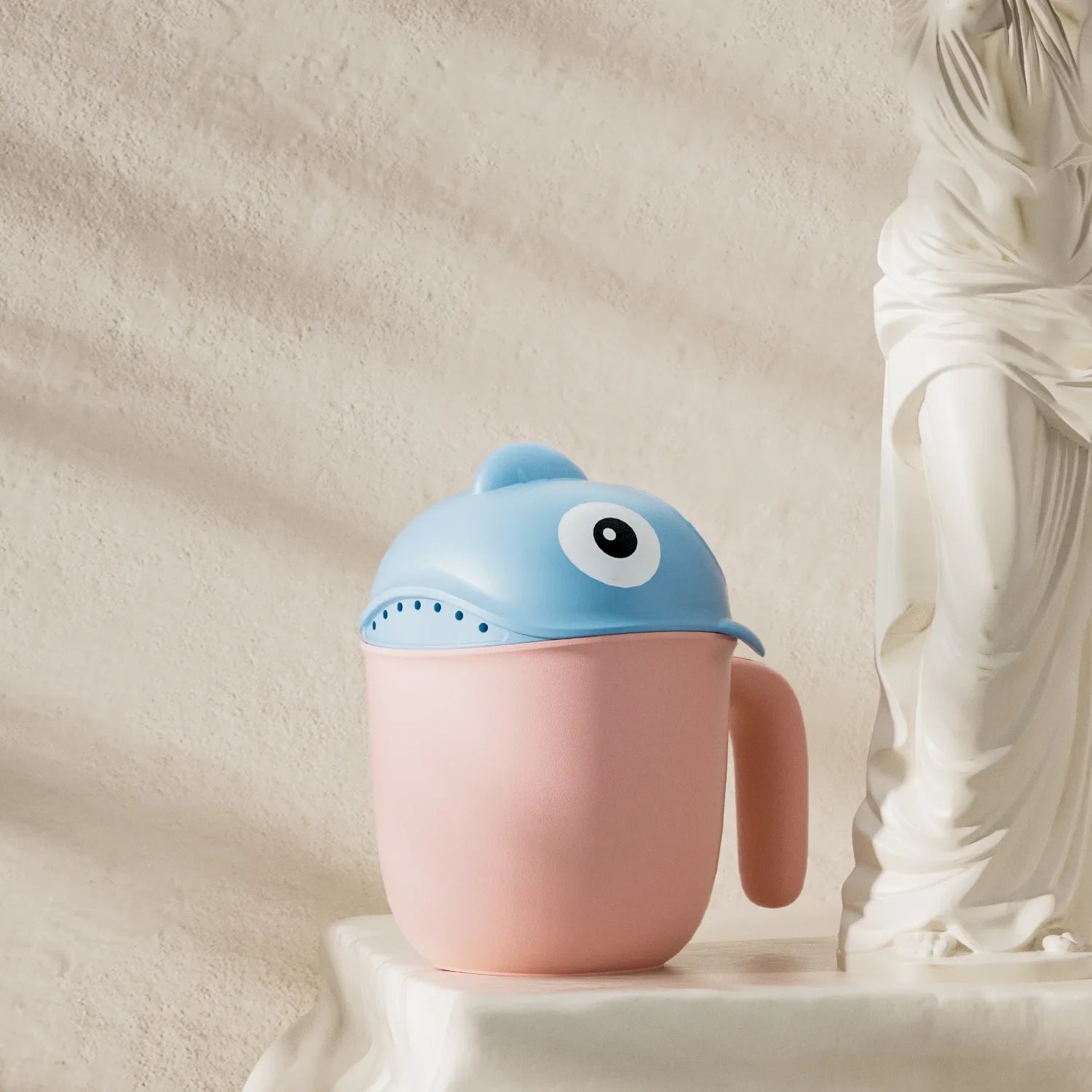 Baby Bath Shower Head Rinse Cup Cartoon Shark Cute Shower Washing Bathroom