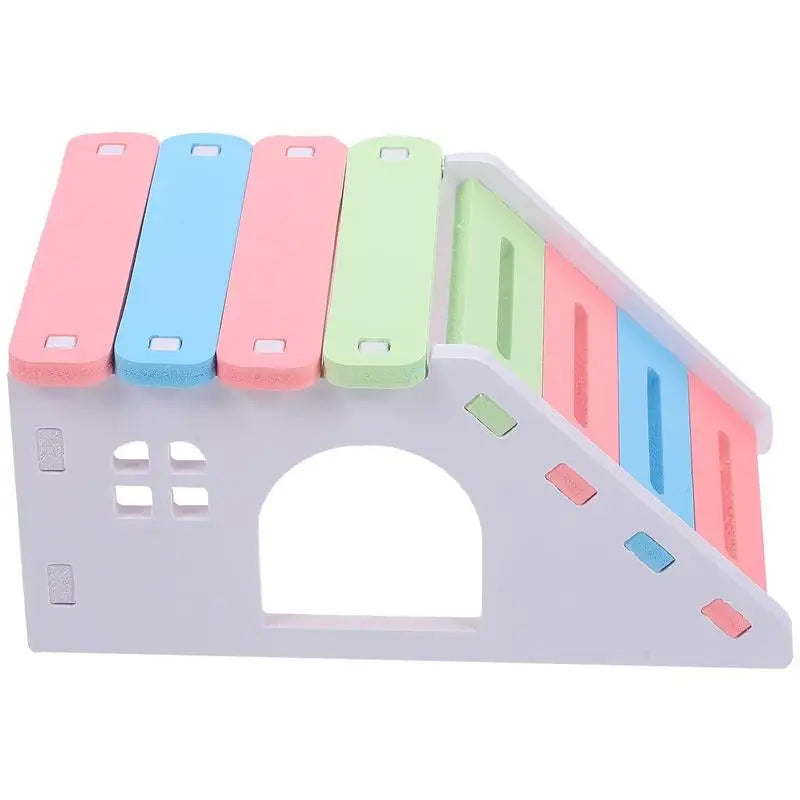 Hamster Cage House with Ladder Playground Pvc Cage Gerbil Habitat Small