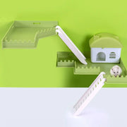 Hamster Platform Ladder Set Wheels & Exercise for Burrowly wheels & exercise and small pet care.