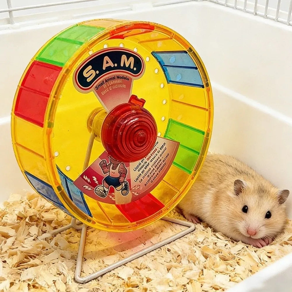 Super Silent Hamster Exercise Wheel Stable Base Bite Resistant Colorful