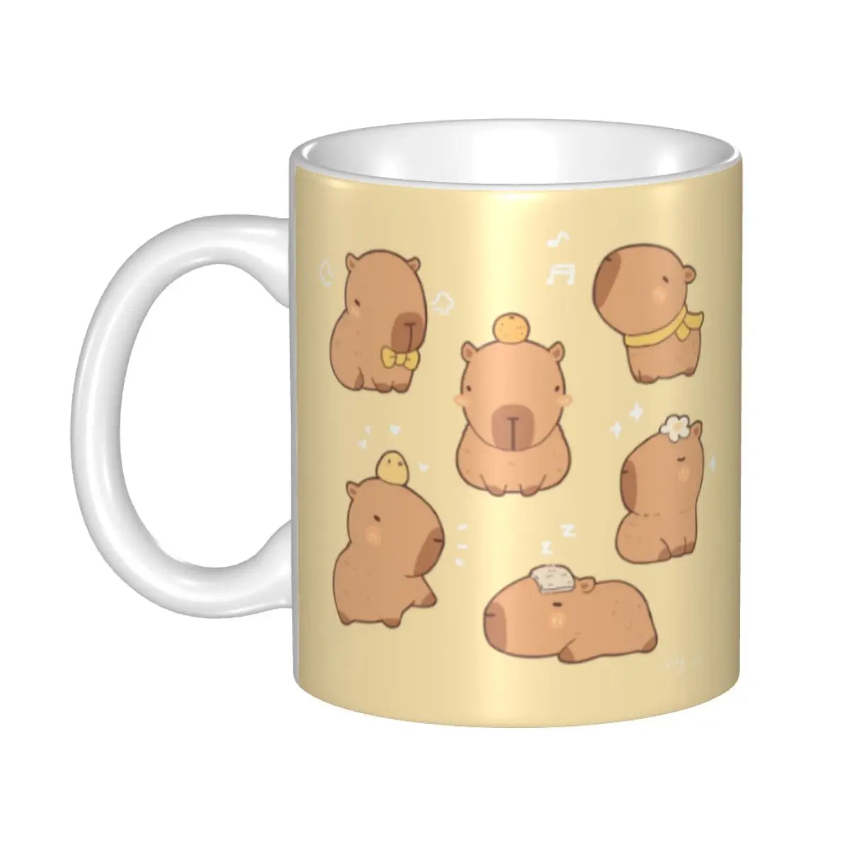 Custom DIY Capybara Giant Cavy Rodent Gamer Gaming Ceramic Mugs Customized Coffee Cup Creative Present