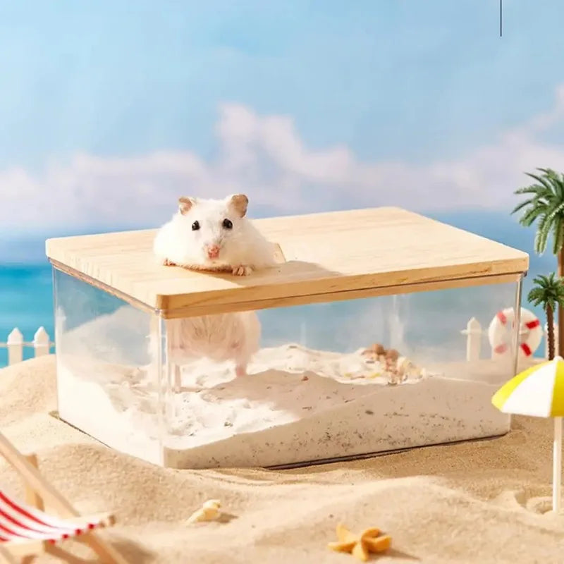 Acrylic Hamster Sand Bath Box Bedding & Substrates