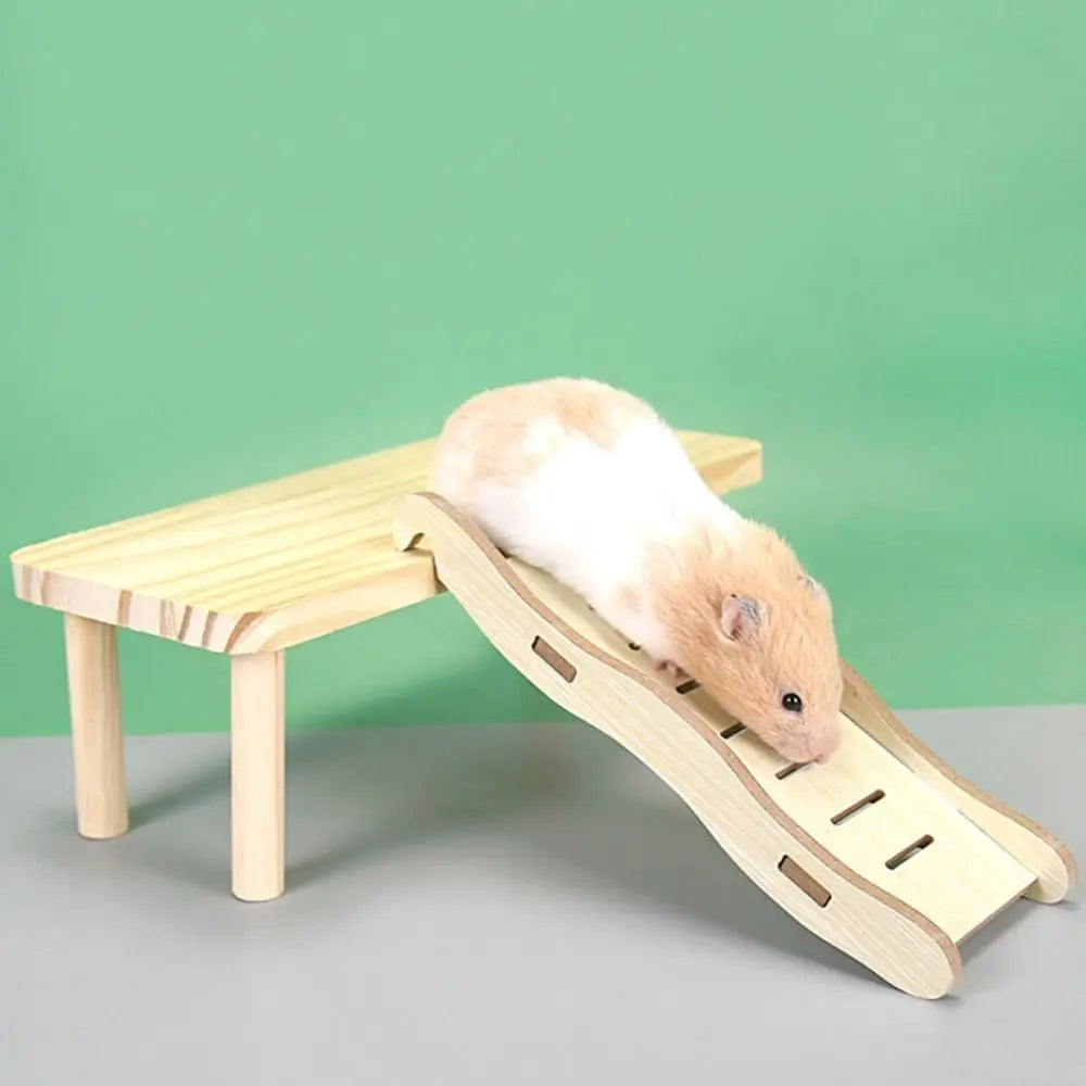 Decorative Wooden Hamster Ladder Wave Shape Animals Cage Ladder Hamster