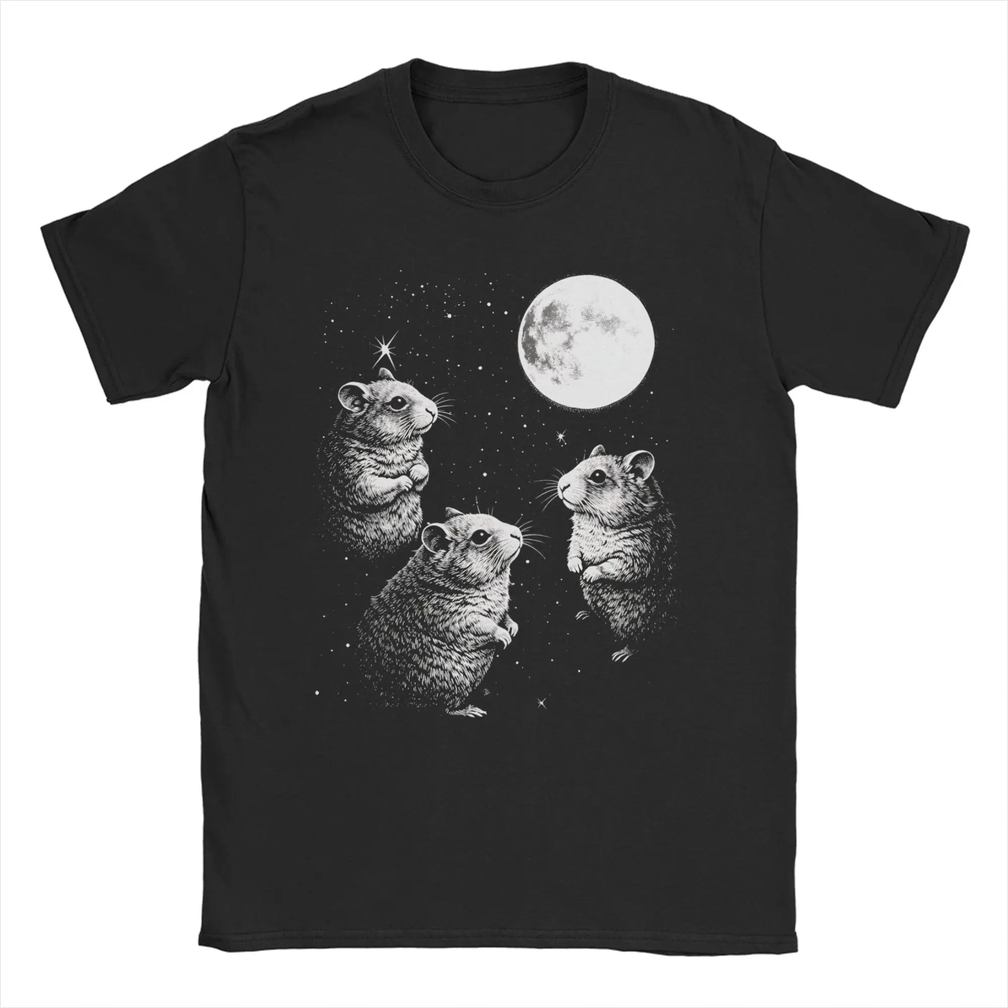 Hamster Meme Calling for Men Women T Shirts  Hipster Tee Shirt Short Sleeve Round Collar T-Shirt Cotton Birthday Present Tops
