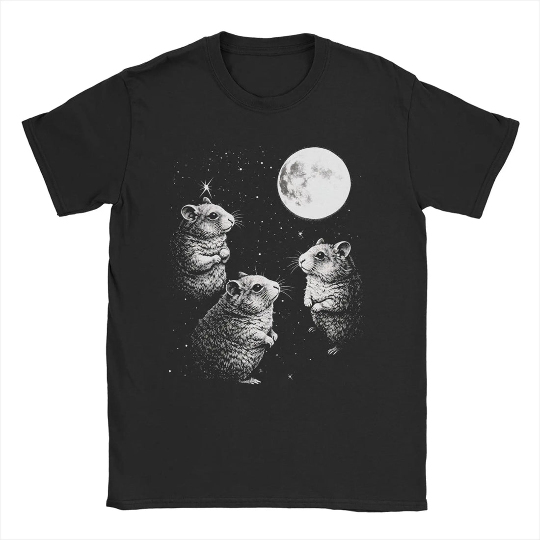 Hamster Meme Calling for Men Women T Shirts  Hipster Tee Shirt Short Sleeve Round Collar T-Shirt Cotton Birthday Present Tops