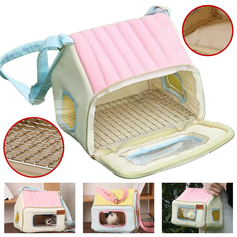 1PC Transparent Bird Carrier Backpack with Breathable Sling Handheld small pet bag Suitable for Parrot Hamster Hedgehog Chipmunk