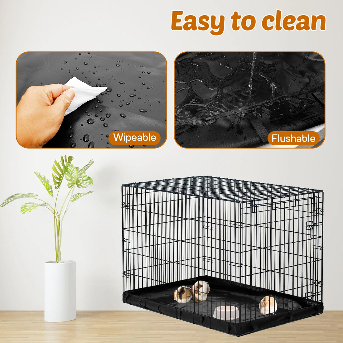 Waterproof Oxford Cage Base Liner for Guinea Pigs for guinea pigs, hamsters, and hedgehogs from Burrowly small pet supplies.