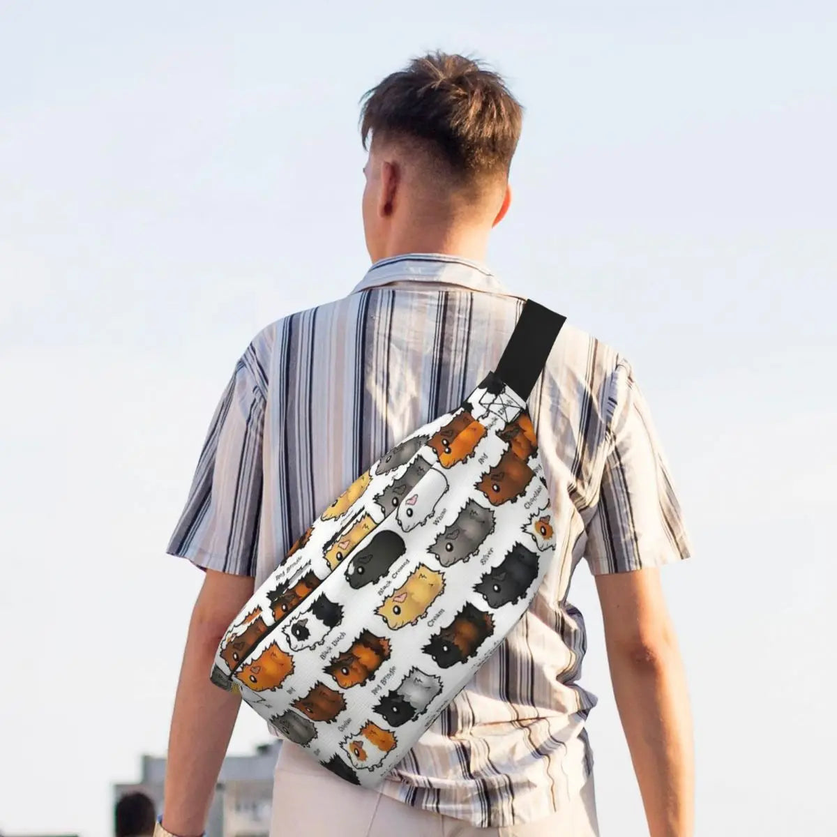 Crossbody Waist Bag Guinea Pig Cavy Collection Model 08 Men Women Adjustable Fanny Pack Travel Running Money Phone Pouch Bag