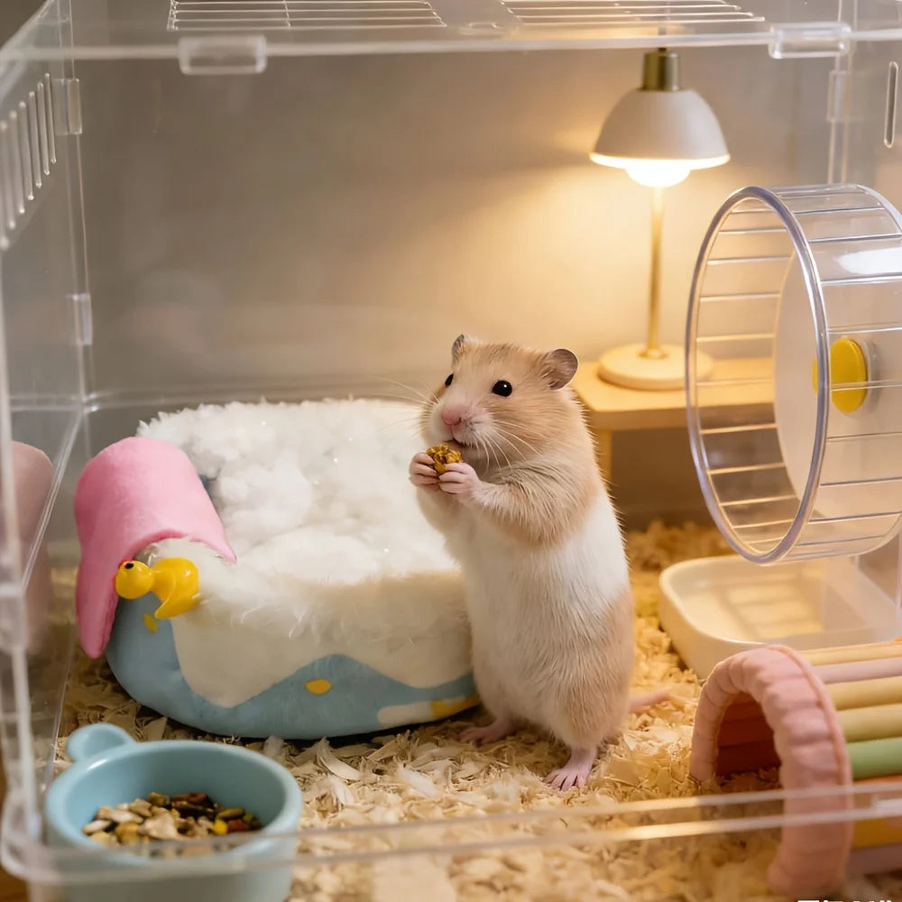 Autumn Winter Hamster Warm Nest Mat Bed for Small Animals Hedgehog Squirrel Mice Rats Guinea Pig Cushion Bed Pet Products