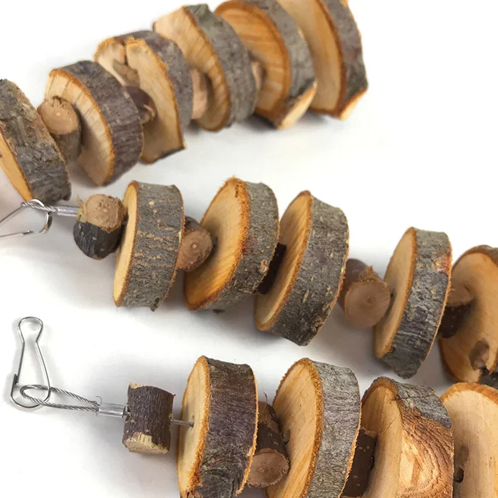 Natural Wood Chew Toy for Small Pets for rabbits, guinea pigs, chinchillas, and hamsters from Burrowly small pet supplies.
