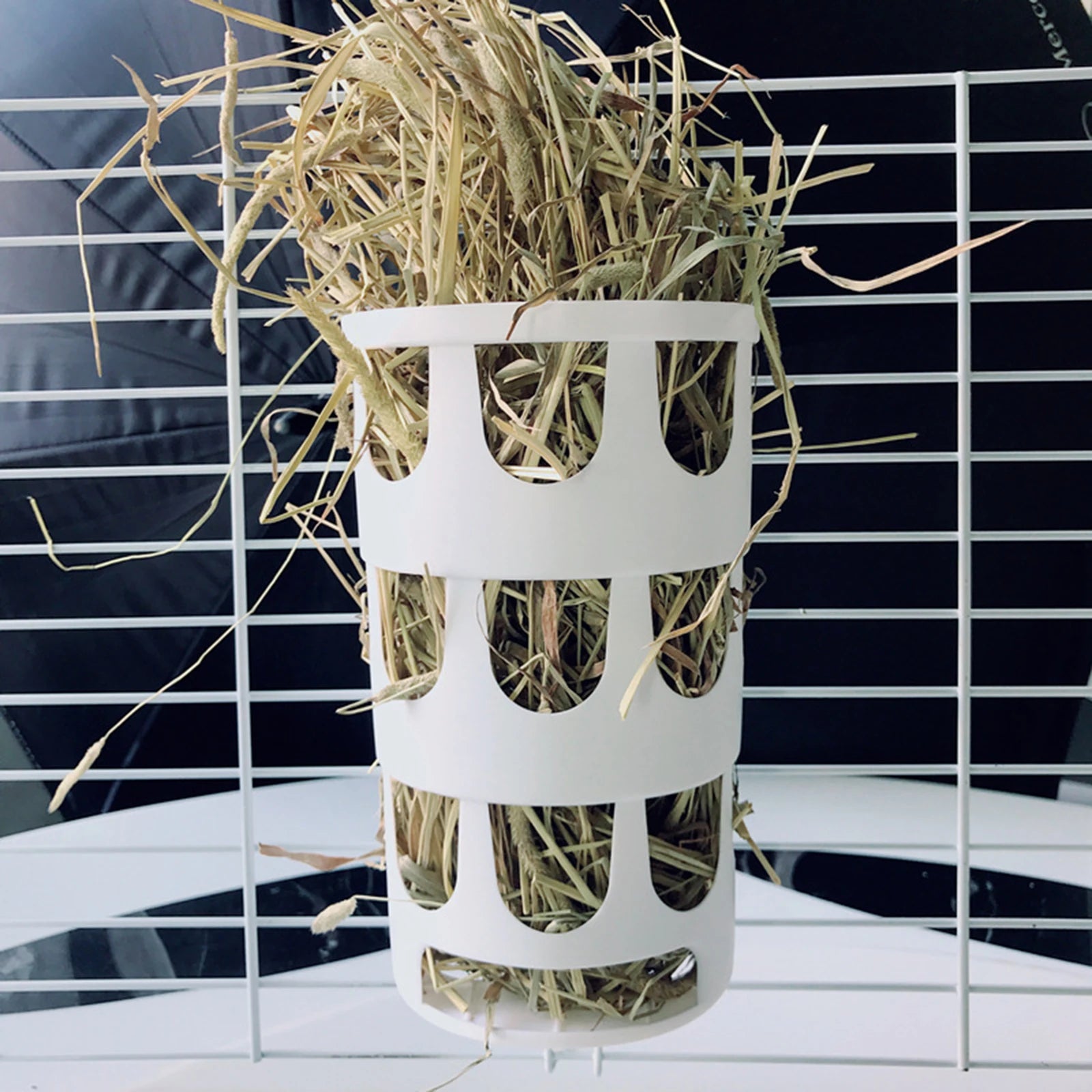 Rabbit Hay Feeder Cage Pet Feeding Bowl Small Animal Food Dispenser for for Burrowly bowls & bottles and small pet care.