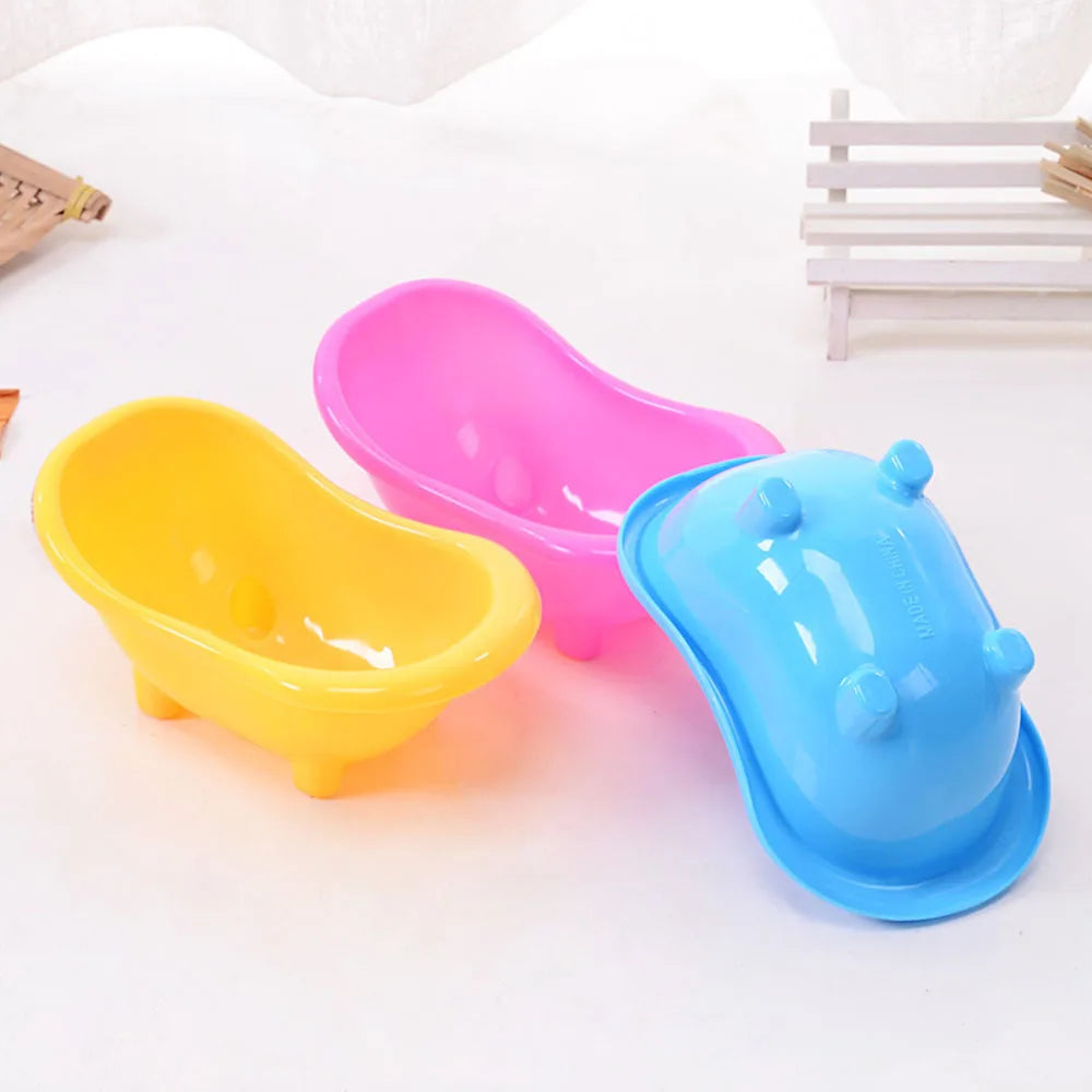 Pet Mouse Bathing Bathtub Plastic Bathtub Hamster Bathing Supplies Toy Little Pet Bathroom Pet Rat Cage Accessories