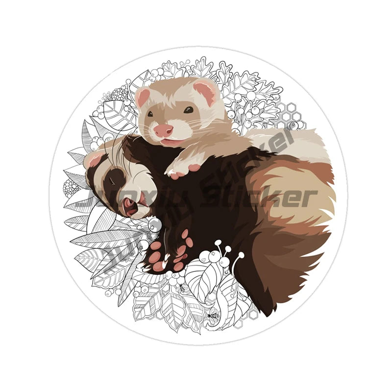 Cartoon Cool Ferret Rodent Do You Have A Problem Car Stickes Funny Windows Trunk Waterproof Vinyl Decal Laptop Bumper Decoration