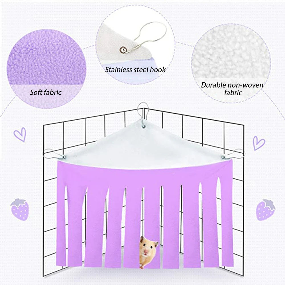 Tassel Strip Animal Hamster Hideout Guinea Pig Hideaway Tent Hammock