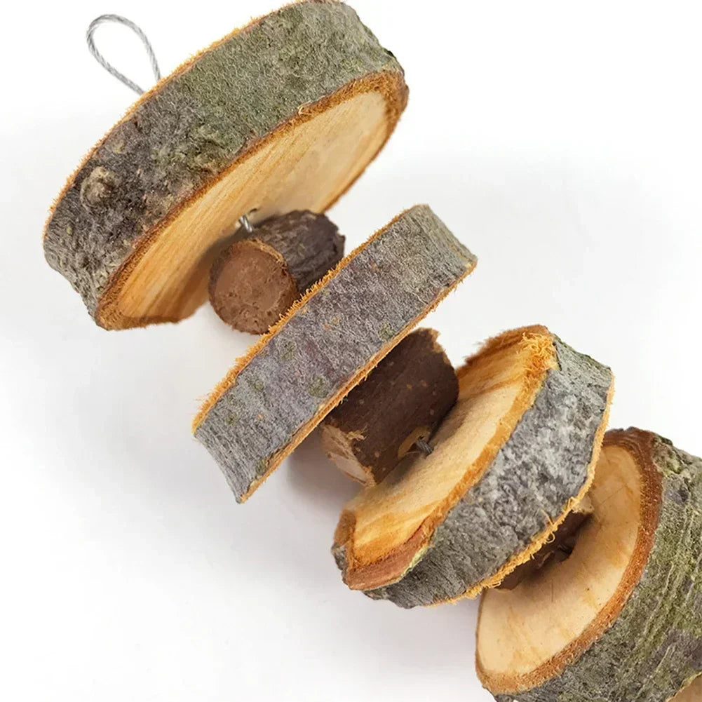 Natural Wood Chew Toy for Small Pets for rabbits, guinea pigs, chinchillas, and hamsters from Burrowly small pet supplies.