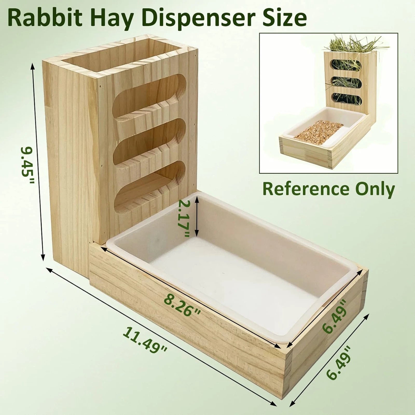 Rabbit Hay Feeder with Litter Box Hay Rack Feeder Small Animal Hay Holder