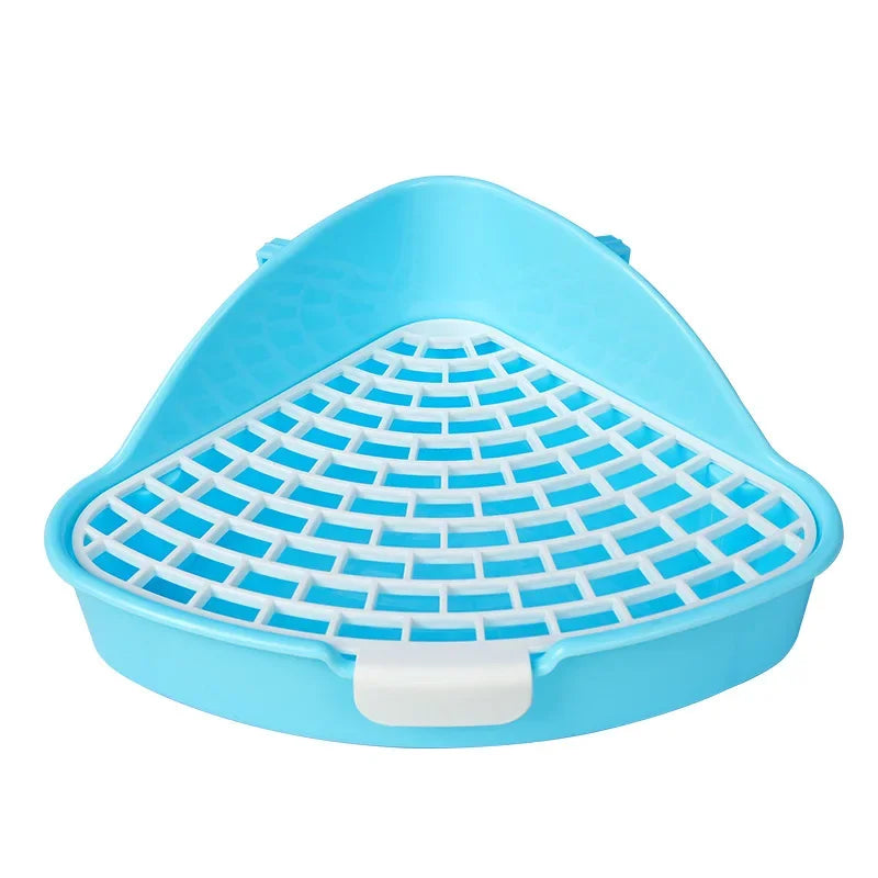 Corner Litter Tray for Hamsters and Guinea Pigs for hamsters, guinea pigs, gerbils, rats, mice, and chinchillas from Burrowly small pet supplies.