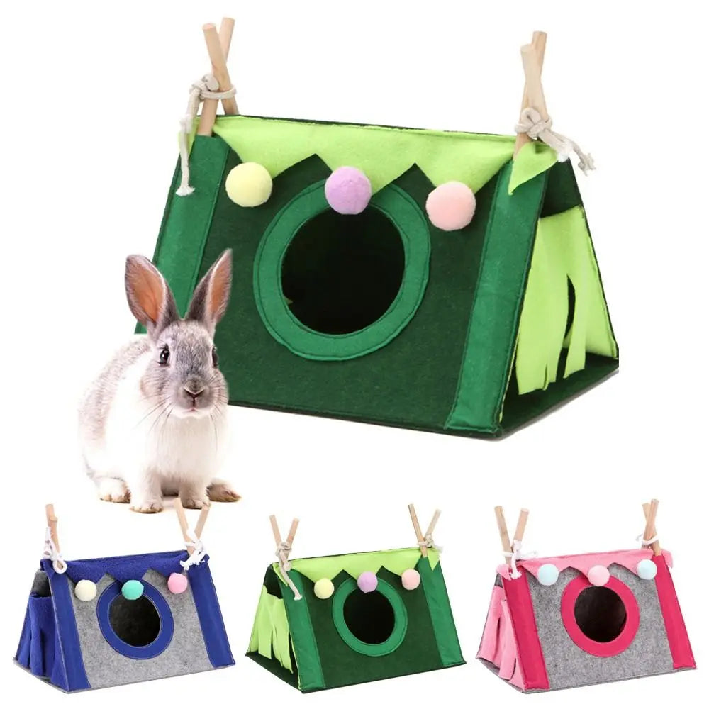 Felt Tent Hideout Cage Guinea Pig Hamster Cage Hamster House Rabbit Nest