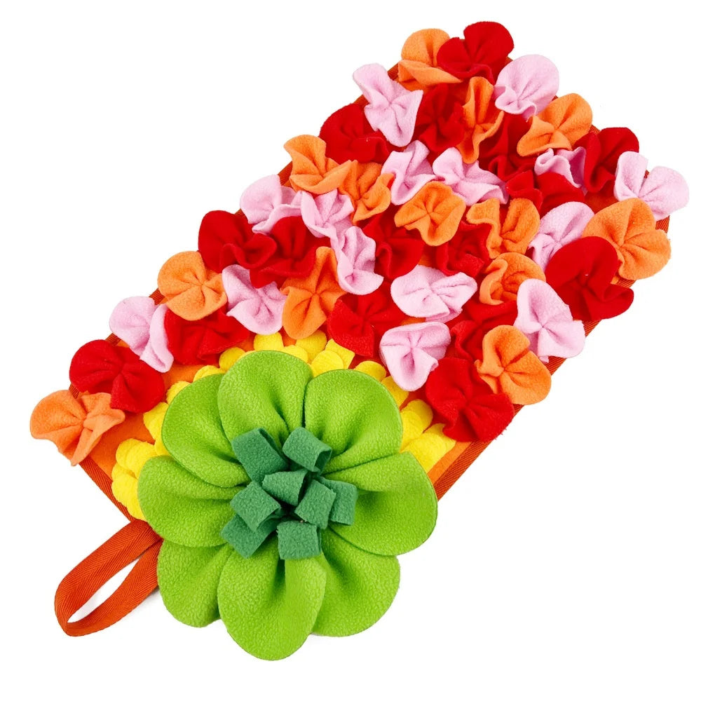 Small Pet Floral Foraging Mat for rabbits, guinea pigs, and mice from Burrowly small pet supplies.