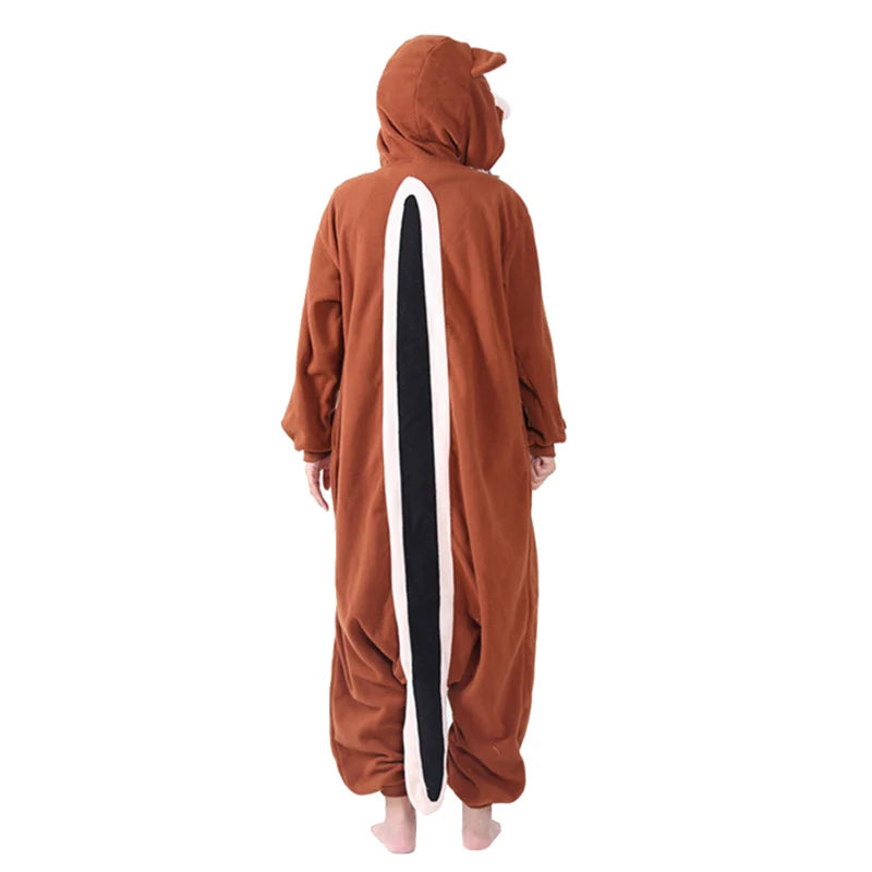 Chipmunks Full Body Clothes Kigurumi Squirrel Onesies For Adults Cosplay Costume Anime Sleepwear One-Piece Pijamas Christmas
