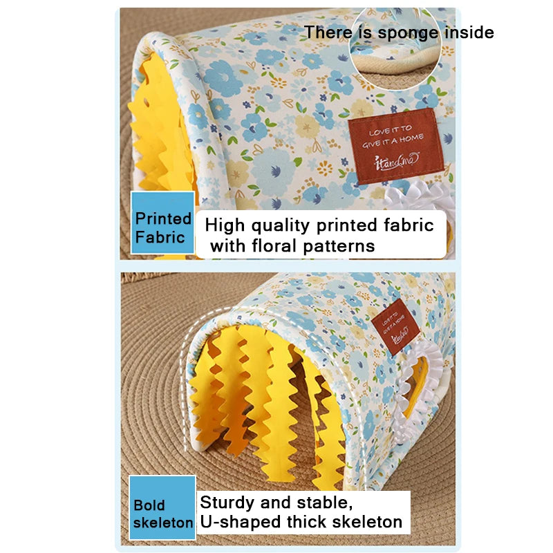 Hamster Shelter Small Rabbit/Dutch Pig/Guinea Pig Triangle Tassel Shelter Small Animal Cage Decoration Small Pet Nest Decoration