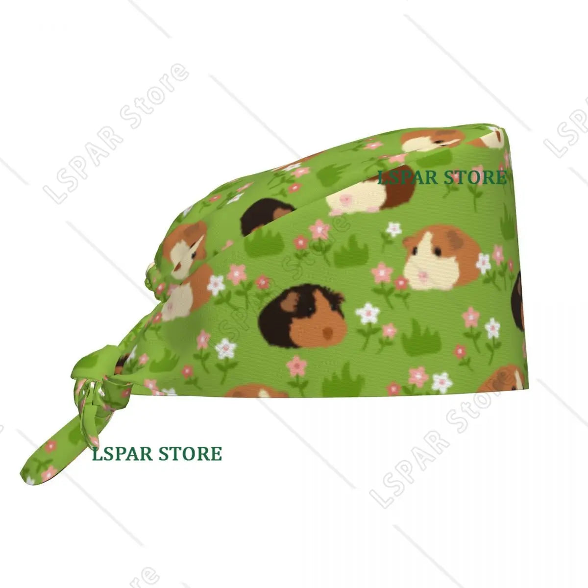 Custom Guinea Pigs Striped Medical Staff Scrubs Hat Women Men Domestic Cavy For Chef Hat Scrub Caps