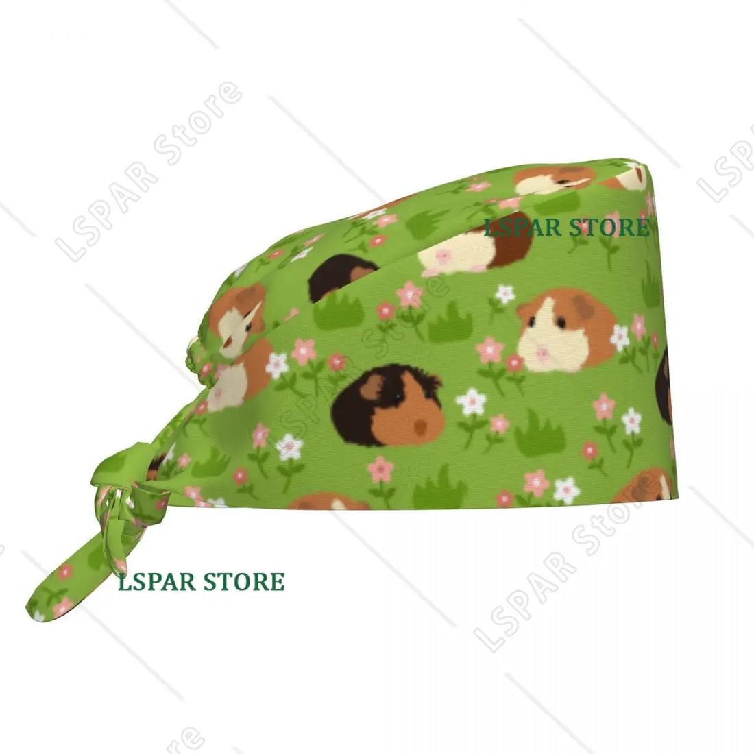 Custom Guinea Pigs Striped Medical Staff Scrubs Hat Women Men Domestic Cavy For Chef Hat Scrub Caps