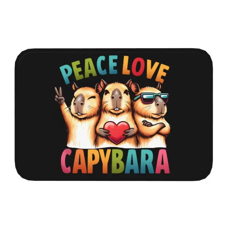 Custom Cute Giant Cavy Capybara Doormat Non-Slip Bathroom Kitchen Mat Living Room Floor Door Entrance Carpet Rug