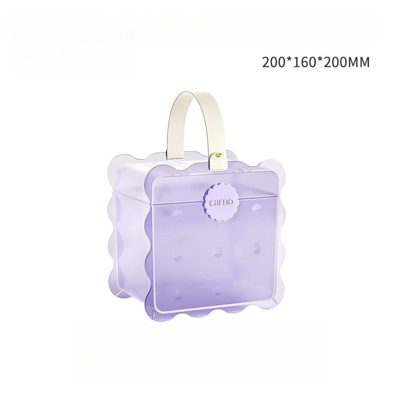 Cookie Shape Hamster Carrier Handheld Portable Cage for Syrian Hamster Convenient Pet Supplies for Outdoor Travel Easy to Carry