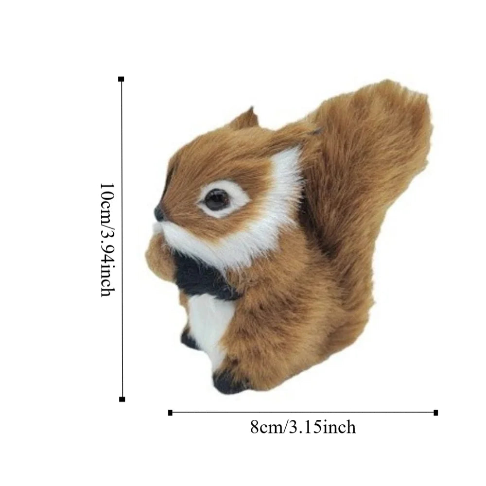 Creative Big Tail Squirrel PP Cotton Soft Squirrel Cartoon White Belly Squirrel Stuffed Plushie Gifts