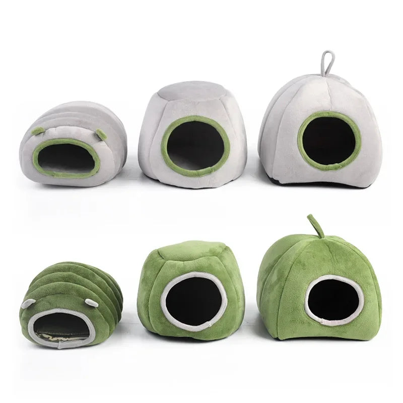 Hamster House Guinea Pig Cage Hamster Cotton House Small Animal Nest Winter Warm Pet Bed For Rodent/Guinea Pig/Rat/Hedgehog