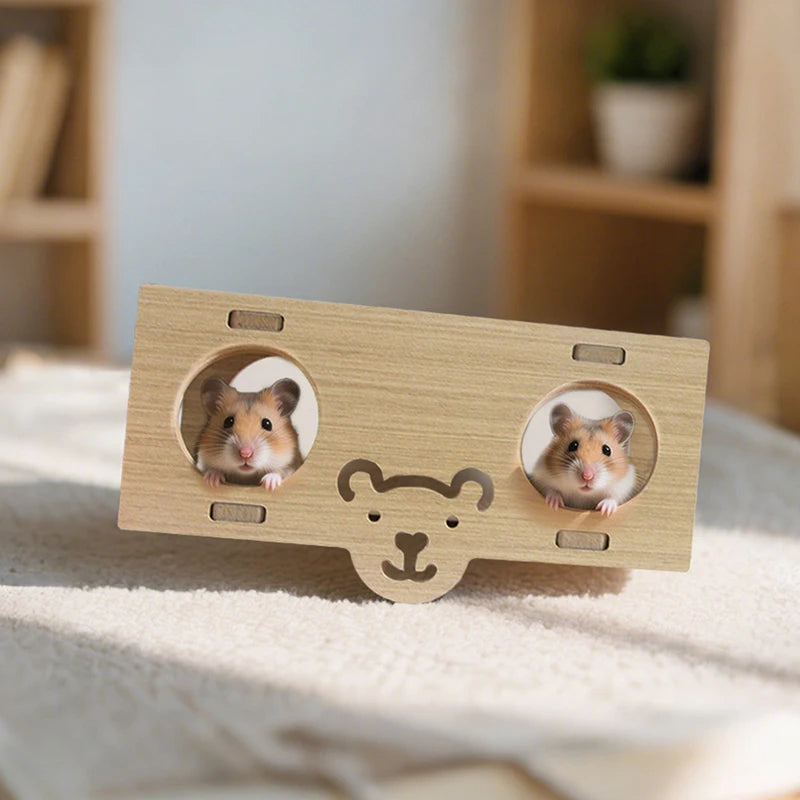 Pet Hamster Toys Wooden Bridge Seesaw Swing Toys Small Animal Activity