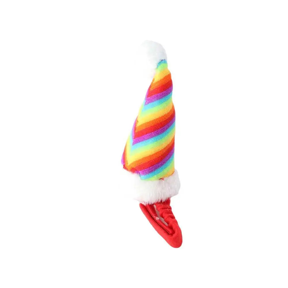 Kitty Rainbow Hamster Head Accessories Party Supplies Small Animals Cat Hat Pet Christmas Hat Costume Decor Santa Claus Cap