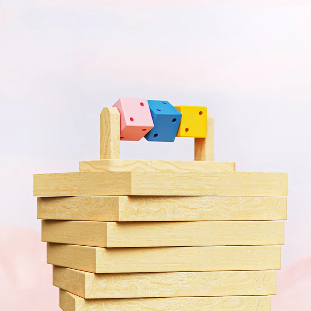 Wooden chew platform toy for hamster and gerbil enrichment from Burrowly.