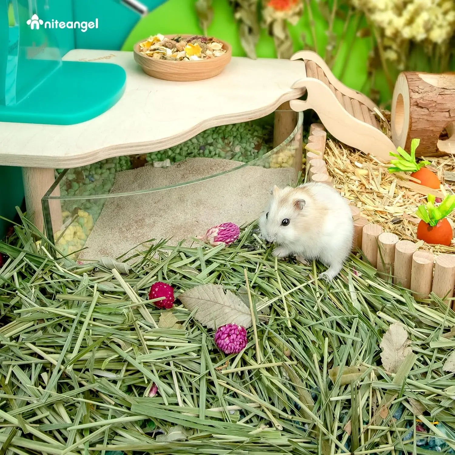 Natural & Soft Hamster Bedding Mate Small Animal Habitat Decor for Syrian Dwarf Hamsters Gerbils Mice Degus Bunny or Other Small-Sized Pet