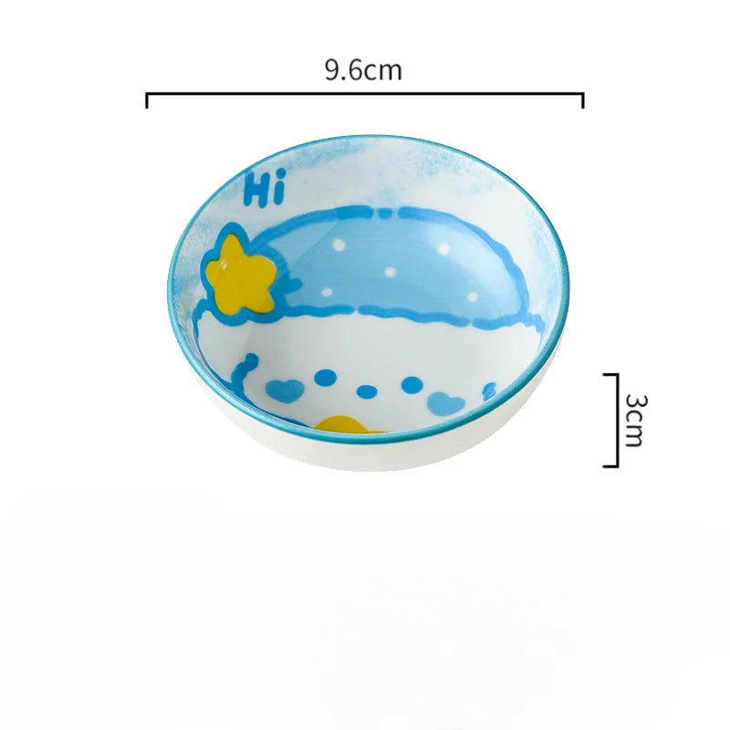 Flower Branch Rat Feeding Water Ceramic Bowl Hamster Ceramic Bowl Cartoon