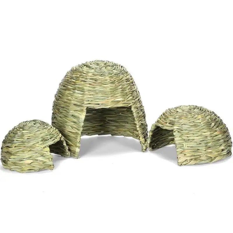 Foldable Grass Hideaway for Rabbits and Guinea Pigs for rabbits, guinea pigs, and chinchillas from Burrowly small pet supplies.