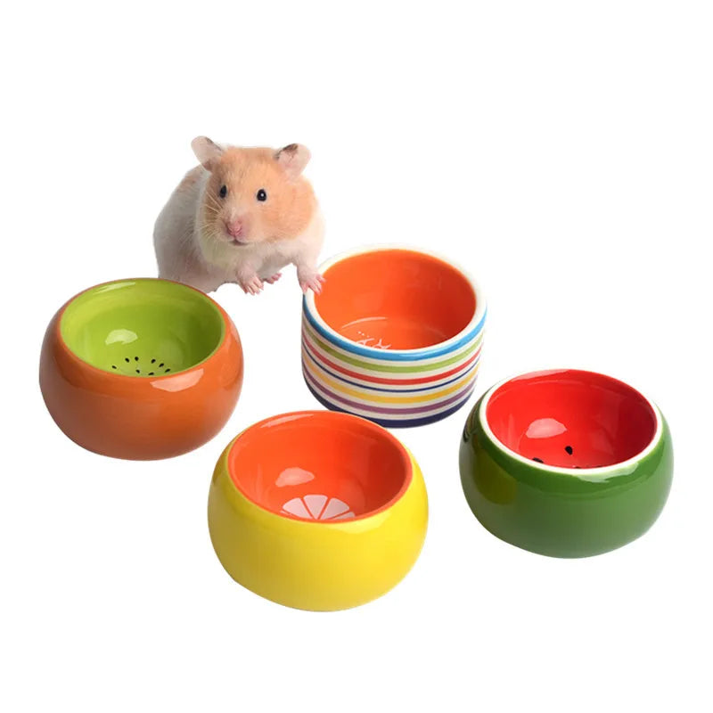 Hamster Food Bowl Sugar Glider Fruit Color Ceramic Bowl Hedgehog Food Bowl Squirrel Golden Silk Bear Food Bowl Hamster Supplies