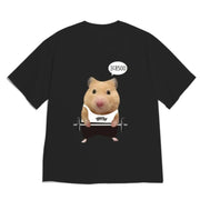 Kawaii Gym Hamster Graphic T-Shirt Top Cute Workout Animal Print Short Sleeve Aesthetic Tee for Girls Boys Women Versatile Y2k
