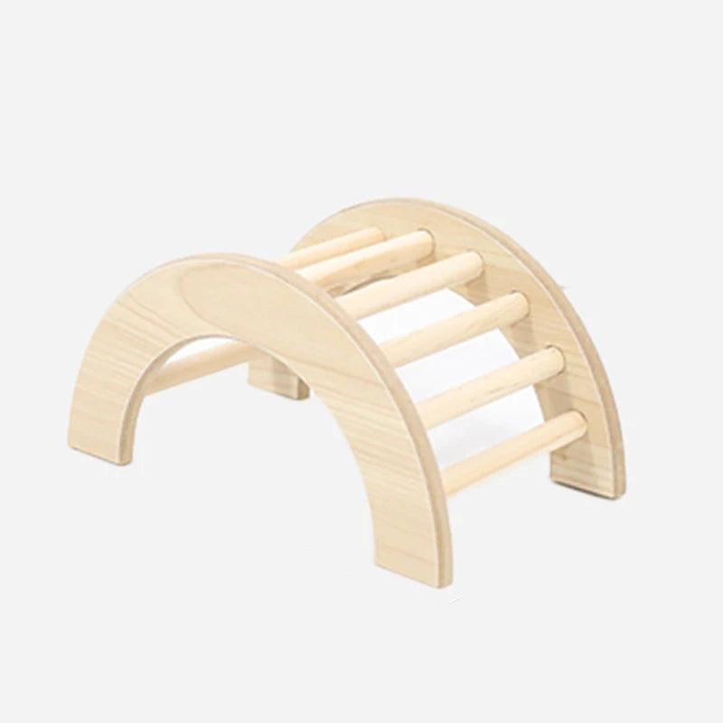 Wooden Steps Bridge for Hamsters and Guinea Pigs Wheels & Exercise