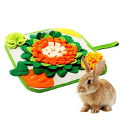 Rabbits Snuffle Mat Slow Feeding Pad Small Pet Foraging Training Toy for Burrowly bedding & substrates and small pet care.