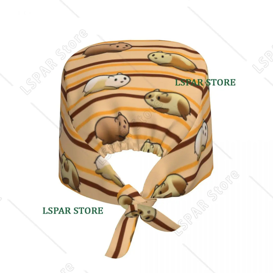 Custom Guinea Pigs Striped Medical Staff Scrubs Hat Women Men Domestic Cavy For Chef Hat Scrub Caps