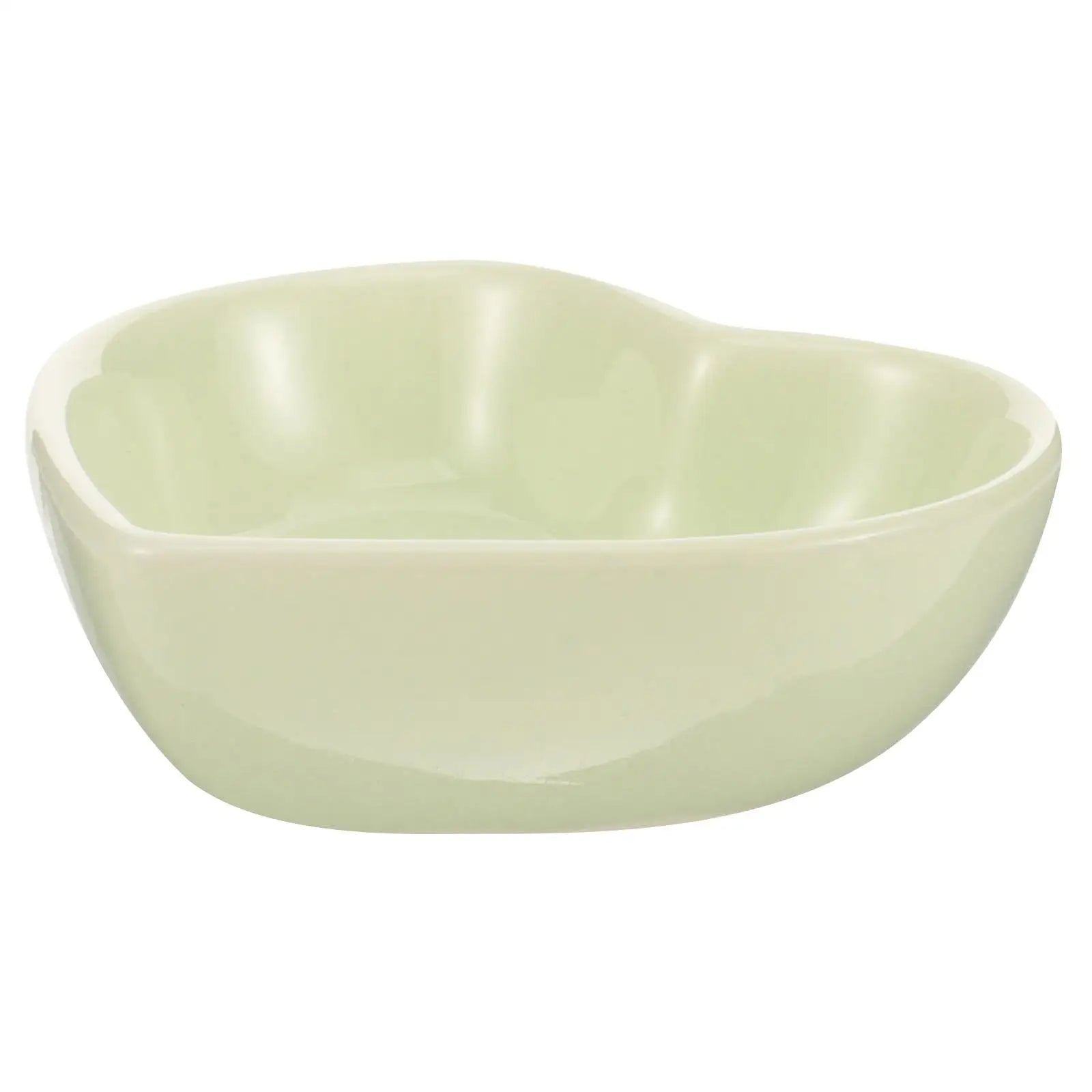 Heart-Shaped Ceramic Food Bowl for Small Pets